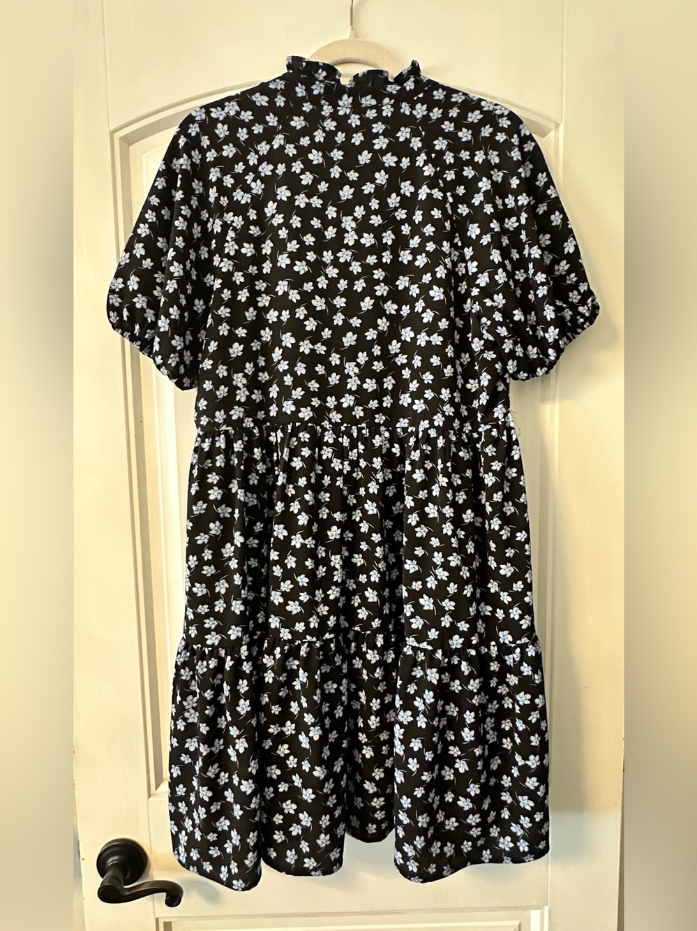 CeCe Black Dress with White Floral Print - Picture 2 of 5